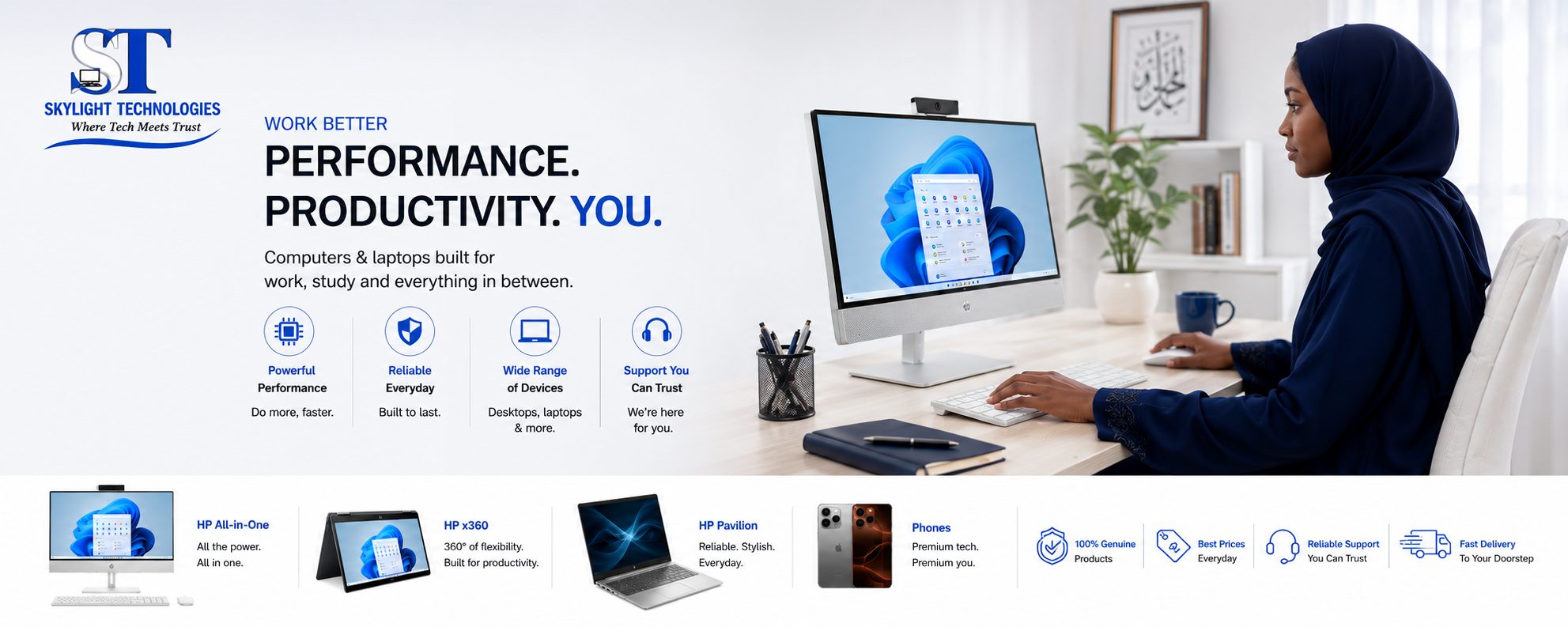 Performance. Productivity. You. — Computers and laptops built for work and study