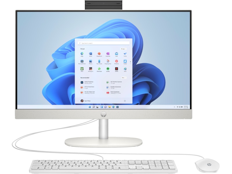 HP All-in-One 24-cr0009l PC 13th Generation Intel® Core™ i7 processor 16 GB DDR4-3200 MHz RAM 512 GB PCIe® NVMe™ M.2 SSD (AV8L0PA)